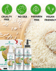 Rosemary Rice Water Hair Growth System Kit - Shampoo, Conditioner and Leave-in Serum
