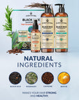 Rosemary Black Rice Water Hair Growth System Kit - Shampoo, Conditioner and Leave-in Serum