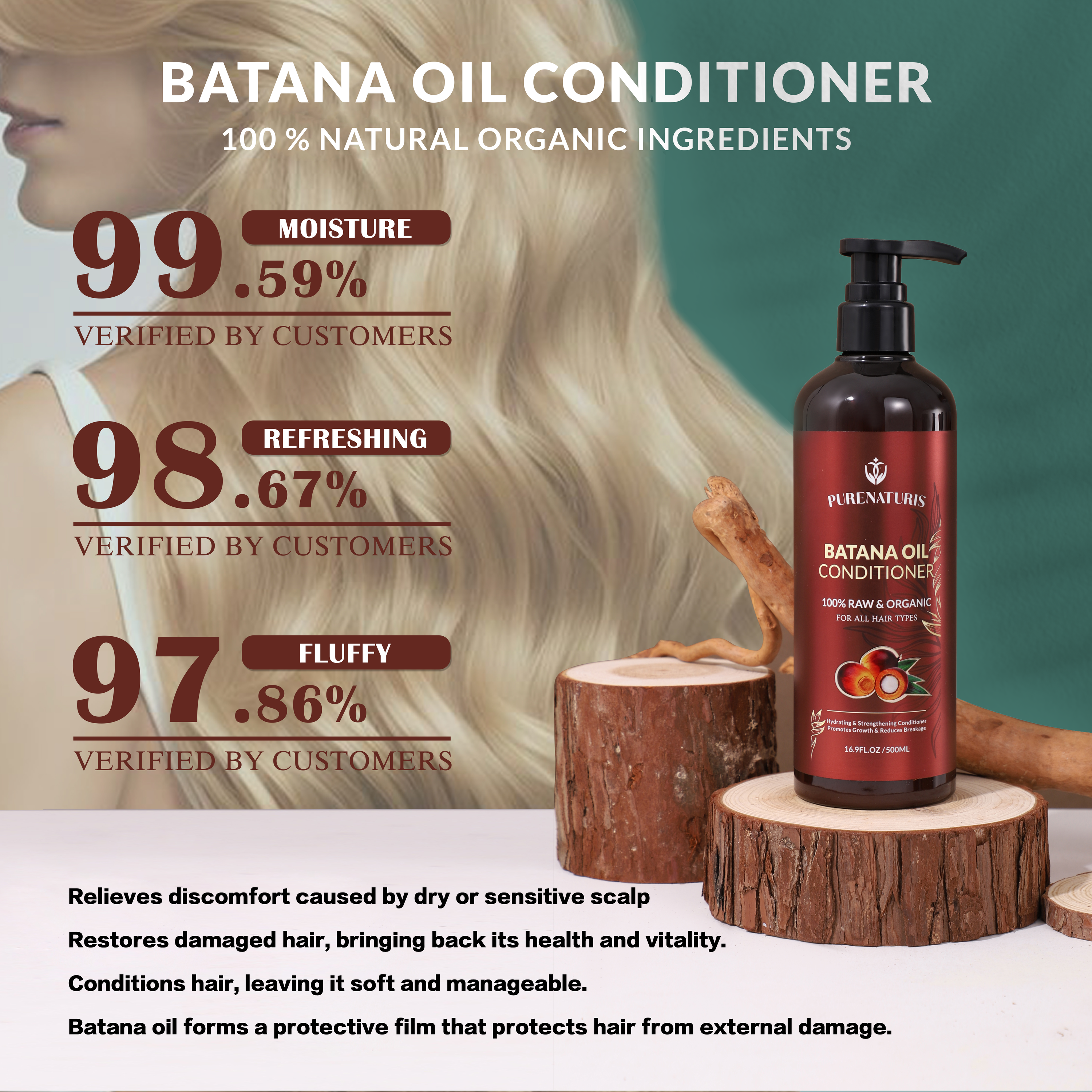 Organic Batana Oil Hair Care Kit – Sulfate-Free Growth, Anti-Loss, Repair System | Includes Shampoo, Conditioner, Hair Mask &amp; Leave-In Spray