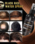 Natural Black Rice Water Hair Growth Spray For Women and Men  with Castor Oil Ginger