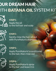 Organic Batana Oil Hair Care Kit – Sulfate-Free Growth, Anti-Loss, Repair System | Includes Shampoo, Conditioner, Hair Mask & Leave-In Spray